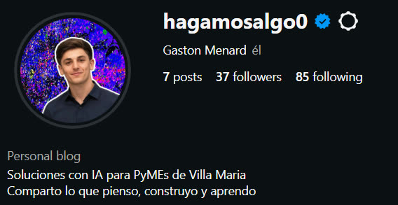 Perfil de Instagram de Hagamos Algo